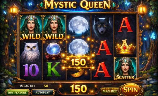 Mystic Queen 奇幻主题老虎机画面