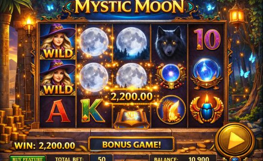 Mystic Moon 夜色主题老虎机画面